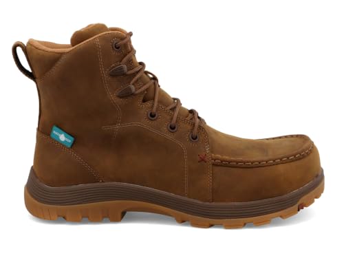 Image of Twisted X Men's 6 inch Work Oblique Toe Boot, Moc Toe Nano Toe with CellSole