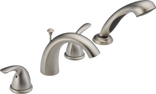 DELTA FAUCET T4705-SS Roman Tub with Handshower, 7.50 x 16.00 x 7.50 inches, Stainless DELTA FAUCET T4705-SS Roman Tub with Handshower, 7.50 x 16.00 x 7.50 inches, Stainless