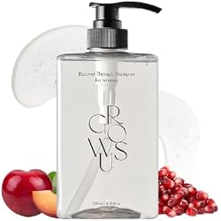 GROWUS Recover Therapy Shampoo for Women - Pomegranate Extract, Plum Extract, Strengthening and Free from Paraben and Sulfate Anti Hair Loss Shampoo for Dry Scalp (16.9 Fl Oz / 500ml)