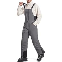 FREE SOLDIER Mens Insulated Waterproof Snow Bibs Ski Overalls