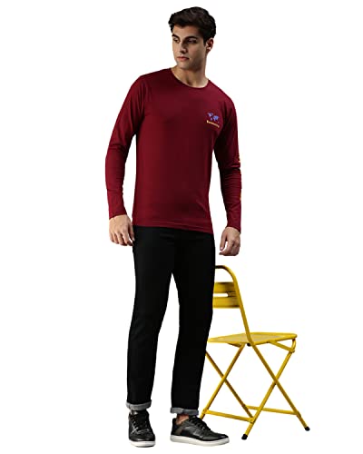 Image of Veirdo Pure Cotton Full Sleeves Round Neck Cool & Stylish Graphic Printed T-Shirt for Men & Boys