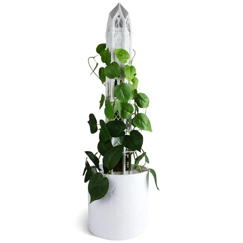 Gothic Tower Moss Pole – Modular Stackable Self-Watering Indoor Climbing Plant Totem, Can Be Used as Moss Pole, Plant Stake or Climbing Support