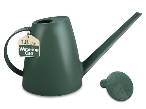 Zuvo Small Indoor Watering Can 1.8L with Long Spout Detachable Rose Head