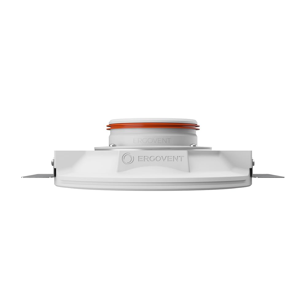 KVADRO-100 - Salida de ventilación cuadrada sin marco - Válvula de disco de 100 mm con imán - Difusor pintable 4"
