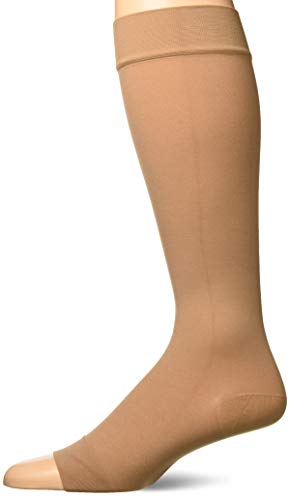 Jobst Relief therapeutic Knee High Support Stockings, 20-30 mmHg Open Toe, Large, Beige