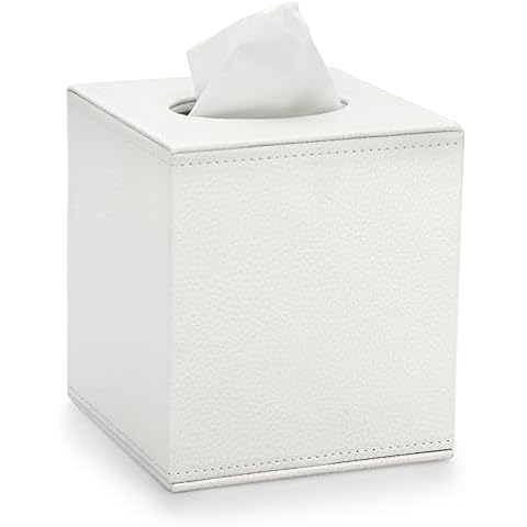 BTSKY PU Leather Textured Tissue Holder Box Cover