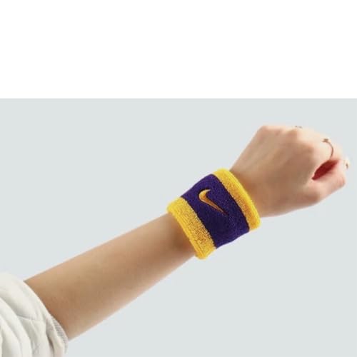 Image of NIKE Premier Swoosh Singlewide Wristbands -Soft, Moisture-Wicking (1 Pair, 2.5 inch Wide)