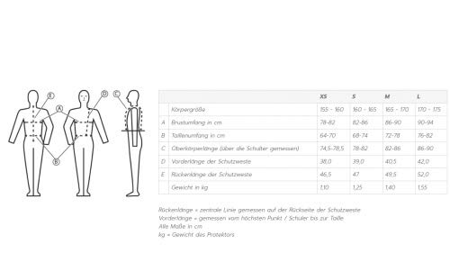 Komperdell Rückenprotektor Sicherheitsweste BETA Level 3 Slim-Fit