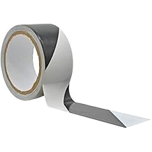 WOD SWT186 Marking Safety Warning Tape, Black & White - 1 inch x 18 yds. High-Visibility For Walls, Floors, Equipment, Warehouse, Factories