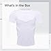 LUMINFLY Short Sleeve White XXL Compression Padded Shirt, Chest Rib Guards, Anti-Collision Gear for Soccer and Basketball