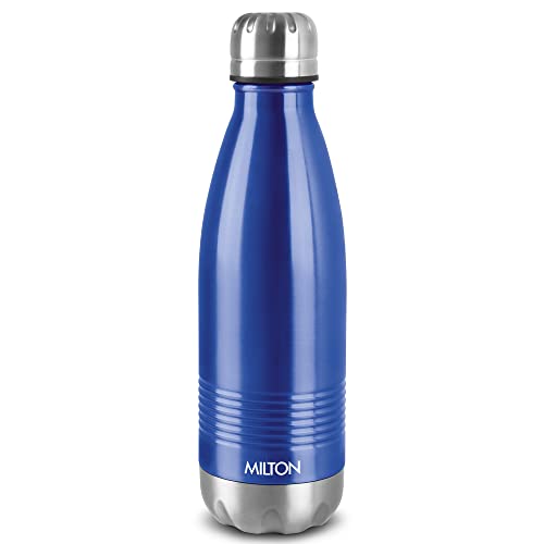 Image of Milton Duo DLX 1000 Thermosteel Water Bottle 1 LTR, 24 Hr Hot and Cold I Leak Proof Lid, ISI Certified I Vacuum Insulated I for Office, Gym, School I Blue