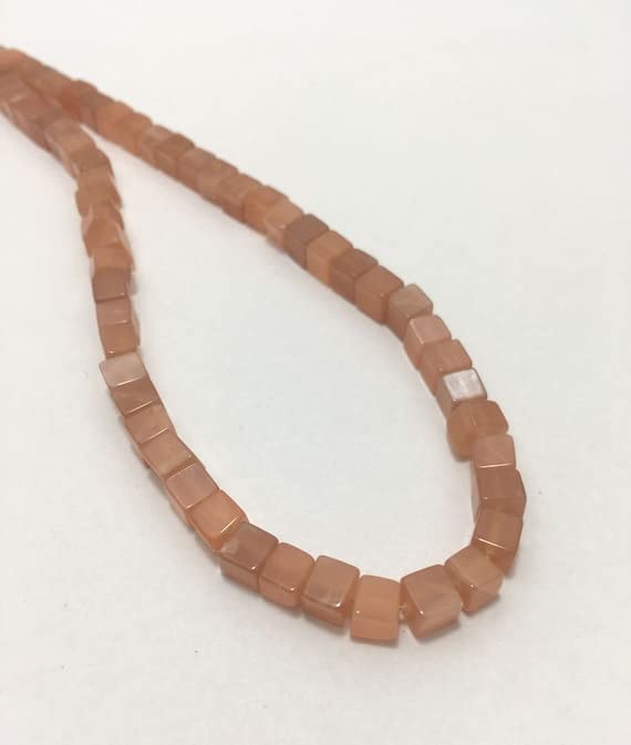 Pierre de lune pêche naturelle en perles de 5 mm pour fabriquer un cadeau d'anniversaire personnalisé
