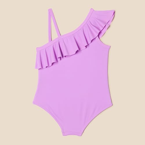 Amazon Essentials Girls and Toddlers' Asymmetric Frill One-Piece Swimsuit3