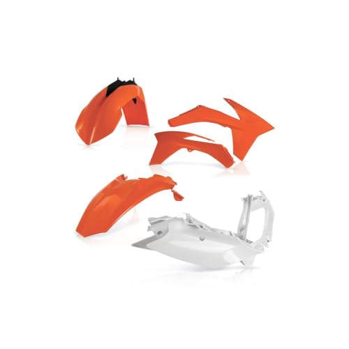 Acerbis Replica Plastic Kit Orange/White Compatible with KTM 500 EXC/350 EXC-F/200/250/300450/500 XC-W/250/350 XCF-W 2012-2013 - 2250393593