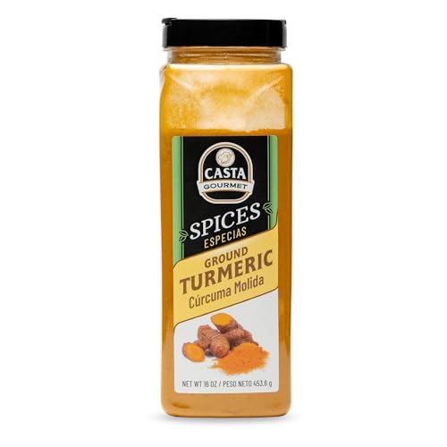 Turmeric Powder 16 oz | Ground Turmeric Spice | Curcuma Powder | 453.6 g | Casta Gourmet