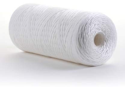 KRPLUS 20 x 4.5 Inch Jumbo PP Yarn Wound Threaded Filter Cartridge Suitable for Big Blue Pre Filter Housing, White (Pack of 1)