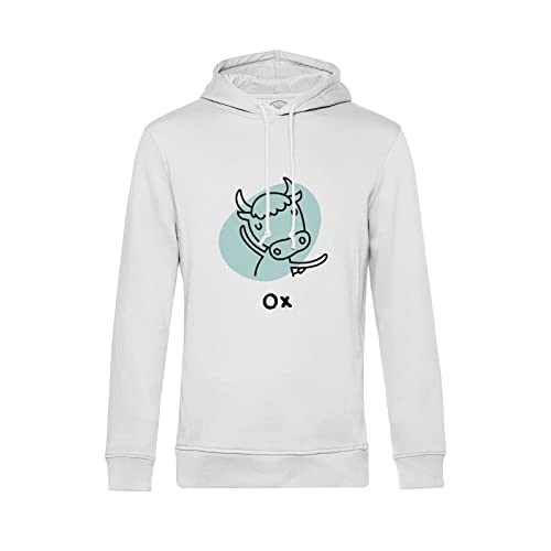 Sweat à capuche boeuf zodiaque chinois et horoscope animal dessin