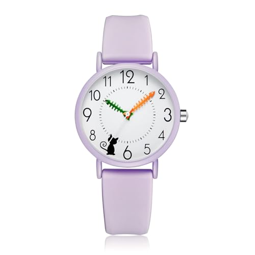CIVO Montre-Femme Violet-Silicone Analogique-Quartz Montre-Bracelet - Minimaliste Montre Etanche...