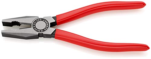KNIPEX Combination Pliers | Durable | For tough Jobs| Cutting | Gripping| Pulling (VDE 1000V Insulated Dipped Handles, Chrome Plated, 180 mm)