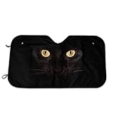 TPSXXY-WS Black Cat Eyes Windshield Sunshade for Car SUV Truck Foldable UV Ray Reflector Front Window Sun Shade Visor Shield Cover