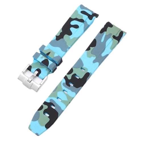 Bracelet MoonSwatch Omega camouflage silicone 20mm montre sport homme