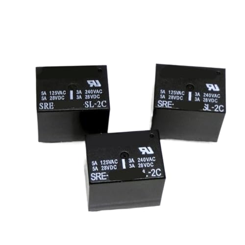 Relé de potencia electromecánico SRE-05VDC-SL-2C de 5 V y 3 A para microcontrolador