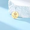 kkjoy 5Pcs Disc Coin Birth Flower DIY Charms for Jewelry Making and Crafting, Gold Stainless Steel Pendant Craft Supplies Accessories for Make Bracelet Necklace Earrings (09-Sept-Aster) #5