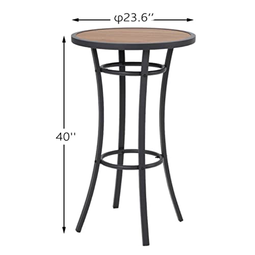 Outdoor Bar Table, Patio Bar Table Outdoor Metal Bar Height Bistro