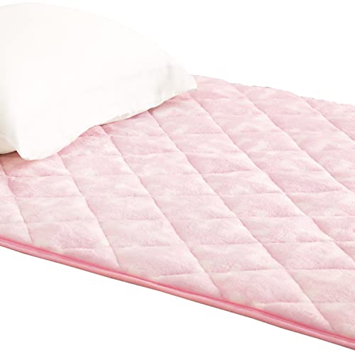 昭和西川 敷きパッド シングル 冬 秋 フランネル 敷きパッド クロス柄 ピンク 2241334940107