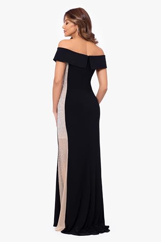 Xscape Women's Off The Shoulder Beaded Bodycon Formal Maxi Dress3