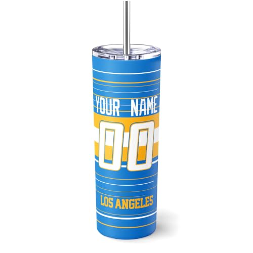 Image of Los Angeles Tumbler 20oz Travel Mug Custom Name and Number Gifts
