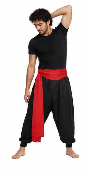 Dragons Den Fancy Dress Limited Pirate Buccaneer 60" Sash Cosplay LARP Masked Bandit Fancy Dress Accessories [Red Sash Only] — image 1