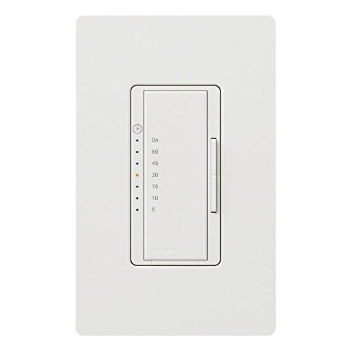 Lutron Maestro In-Wall Digital Timer, 5A Light/3A Fan, Single-Pole, Ma-T51-Wh, White #TOP4