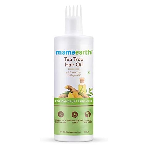 MAMAEARTH Tea Tree & Ginger Hair Oil Cover