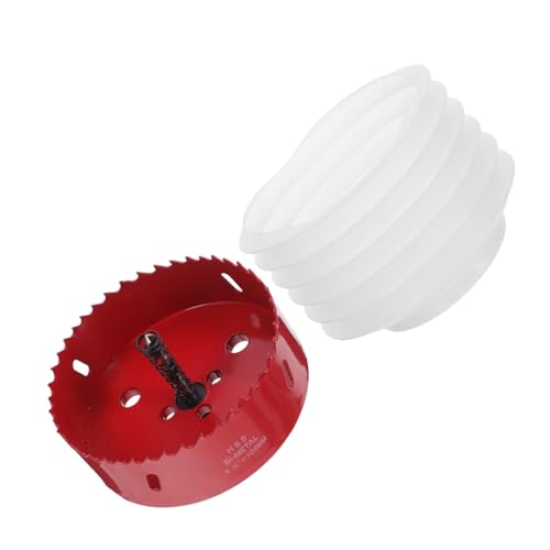 Set de sierra de corona bimetálica 108mm con broca y cubierta para polvo