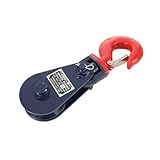YILIKISS 4 Ton Snatch Block with Swivel Hook, Heavy Duty Wire Rope Pulley Block Roller, Loading Pulling Lifting Block