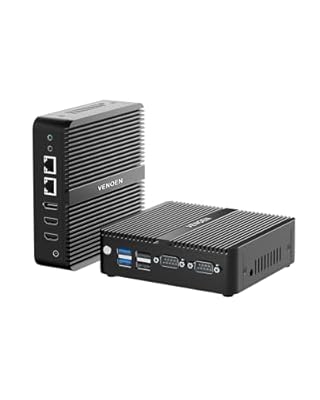 VENOEN Mini PC sin Ventilador N100, Fanless Desktop pc, Dual HD2.0, DP, 4K, 2xCOM, LAN RJ45, WiFi, BT4.2, Auto Power On, Uso en Oficina/hogar/Empresa, Servidor Industrial, 8GB RAM 256GB SSD | Ya disponible en tu tienda friki favorita! En mundofriki.es!