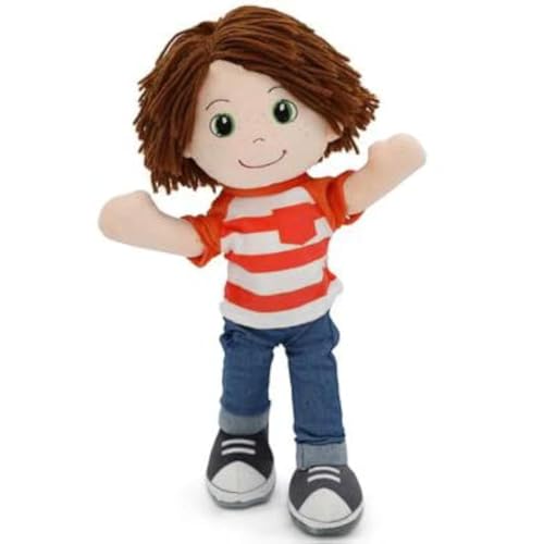 Playtime by Eimmie Ollie - Soft Rag Doll for Boys - Plush Babys First Doll for Kids of All Ages - Washable Fabric Stuffed Cuddle Companion Toy - 14 Inch
