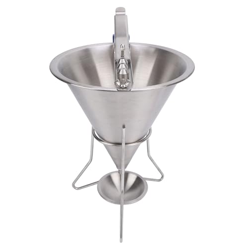 Embudo de confitería de acero inoxidable resistente con base estable para panadería 6