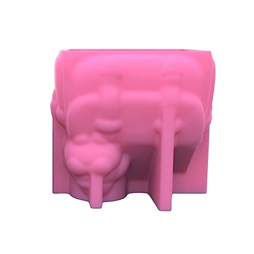 Moule en silicone pour pot de fleurs chien sac à dos et mini statue - 5