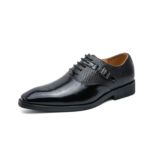 Men's Comfortable Fashion Dress Shoes Walking Leather Wedding Formal Modern Pointed Toe Non-Slip Softsole Oxford Shoes