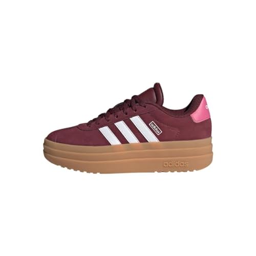 adidas Unisex Kids' Zapatilla VL Court Bold, Shadow Red/Cloud White/Pink Fusion, 38