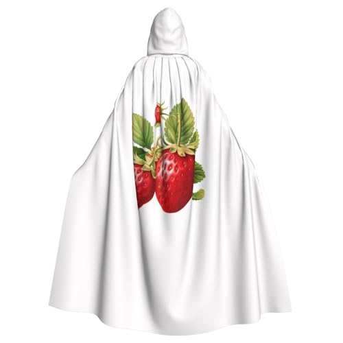 Cape à capuche fraise pour carnaval et cosplay festival
