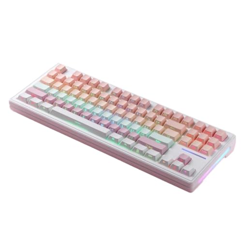 ���J�j�J���Q�[�~���O�L�[�{�[�h M87Pro V2 ���C�����X 3 ���[�h�z�b�g�X���b�v RGB �~�X�e�B�b�N�u���b�N�J���[�J�X�^���L�[�{�[�h�ƌ݊�������(Babysbreath)