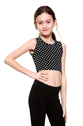 Image of Kids Girls Neon Fluorescent Vest Crop Tops T-Shirt Tee Top Dance Wear Gymnastic Fancy Dress Age 5-14 Years