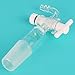 FunChem Vacuum Flow Control Adapter with PTFE Stopcock, 24/40 Joint and Bent Hose Connection, Premium Glassware for Laboratory