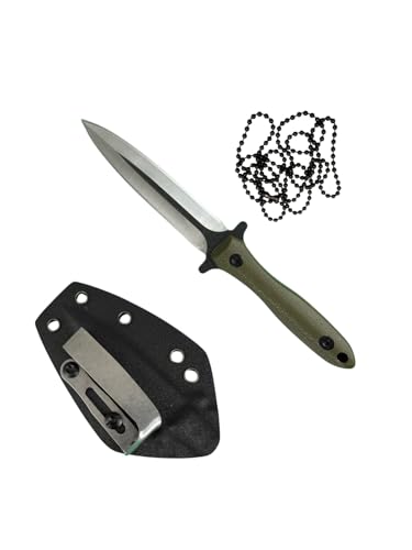 AMER TACTICAL Fixed Blade, 3D Micarta Scales, EDC With Kydex Sheath, Ideal for Skinning, Survival, Camping, Hunting & Outdoors, Tactical Full Tang Knife (B_002)