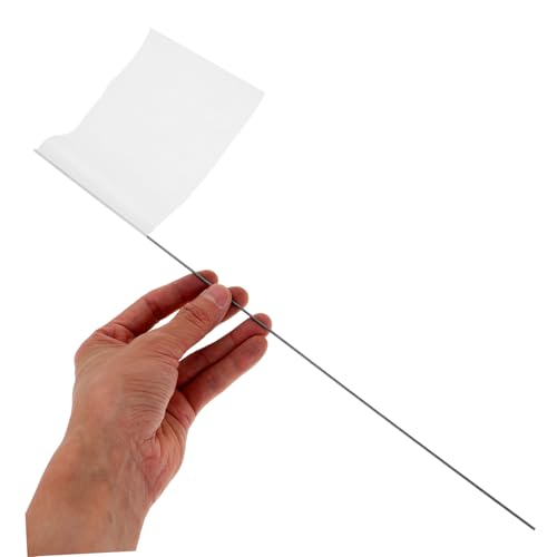 Drapeaux d'arpentage blancs pour jardin et repérage d'asperseurs