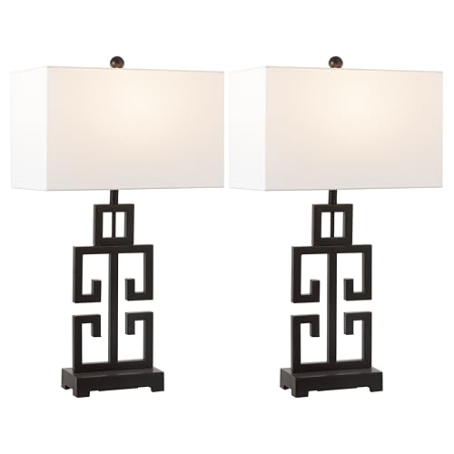 SAFAVIEH Lighting Collection – Greek Key Table Lamp Set of