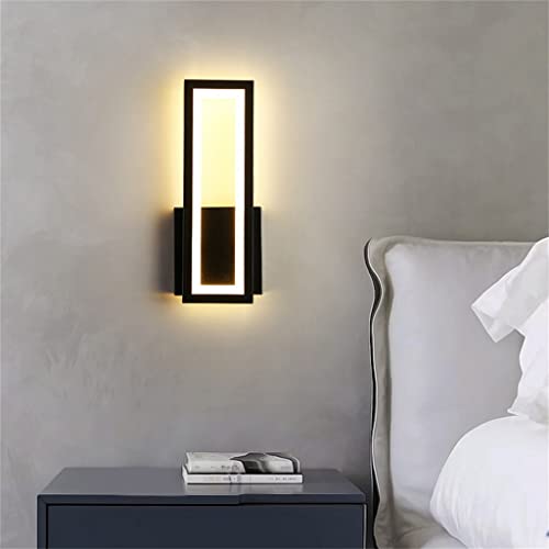 Lámpara LED de aluminio RAGGZZ de 17W, aplique rectangular negro de alta gama 2